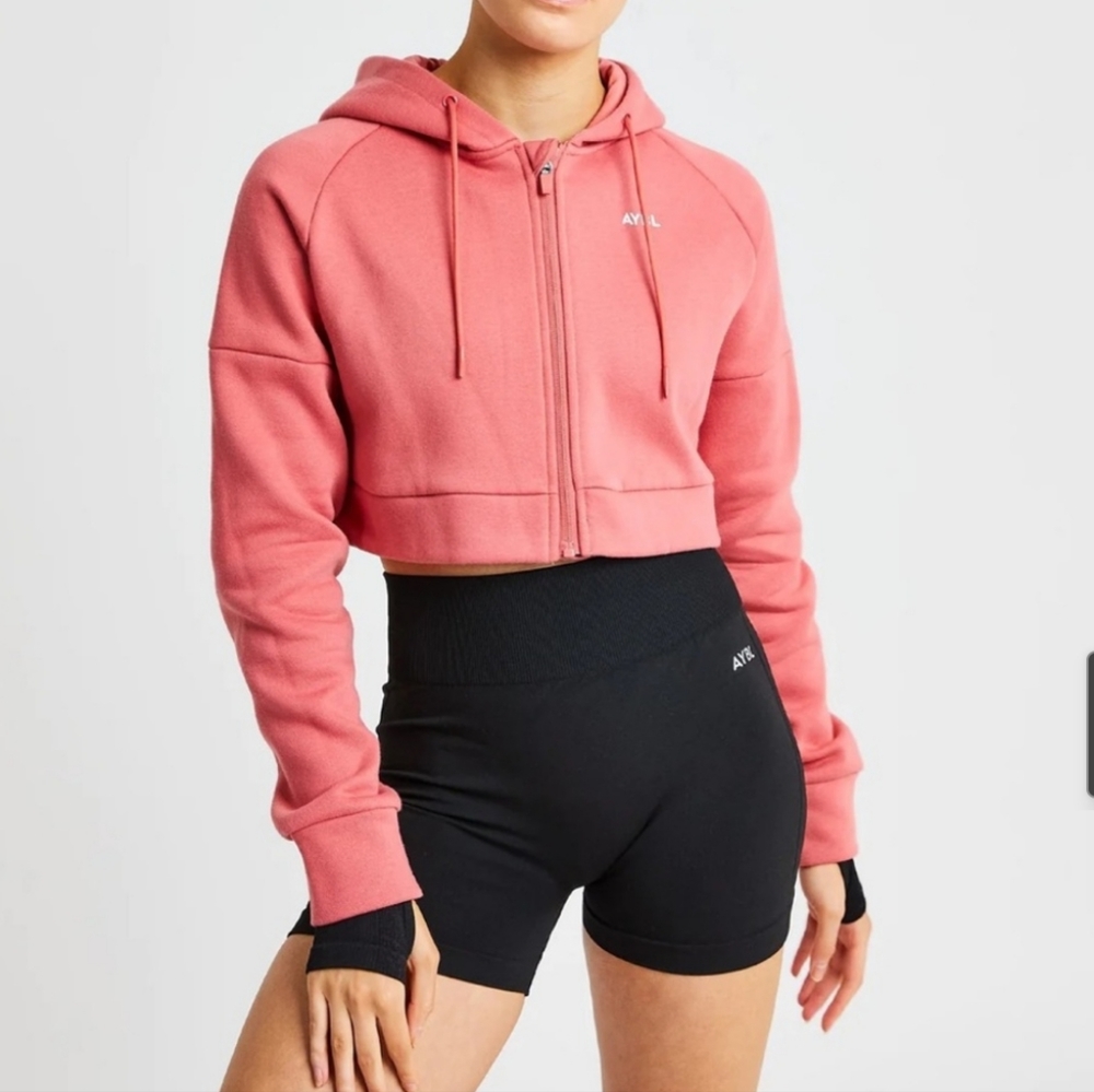 AYBL cropped zip hoodie